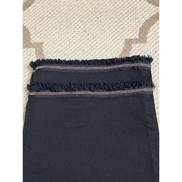 Chico’s So Slimming Girlfriend Slim leg crop Embellished Hem Jeans, size 2.5/ 14 - Picture 14 of 16